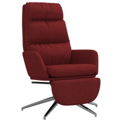 vidaXL Relaxsessel mit Fußstütze Weinrot Stoff