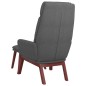 vidaXL Relaxsessel mit Hocker Dunkelgrau Stoff vidaXL Relaxsessel mit Hocker Dunkelgrau Stoff