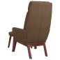 vidaXL Relaxsessel mit Hocker Braun Stoff vidaXL Relaxsessel mit Hocker Braun Stoff