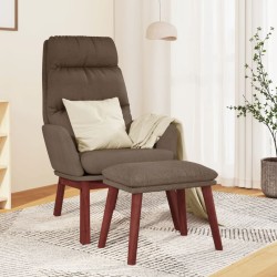 vidaXL Relaxsessel mit Hocker Taupe Stoff