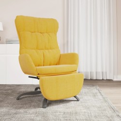 vidaXL Relaxsessel mit Fußstütze Senfgelb Stoff