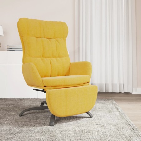 vidaXL Relaxsessel mit Fußstütze Senfgelb Stoff