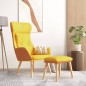 vidaXL Relaxsessel mit Hocker Senfgelb Kunstleder & Stoff vidaXL Relaxsessel mit Hocker Senfgelb Kunstleder & Stoff