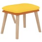 vidaXL Relaxsessel mit Hocker Senfgelb Kunstleder & Stoff vidaXL Relaxsessel mit Hocker Senfgelb Kunstleder & Stoff