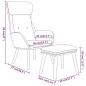 vidaXL Relaxsessel mit Hocker Senfgelb Kunstleder & Stoff vidaXL Relaxsessel mit Hocker Senfgelb Kunstleder & Stoff