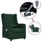 vidaXL Elektrischer Massagesessel Dunkelgrün Stoff vidaXL Elektrischer Massagesessel Dunkelgrün Stoff
