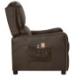 vidaXL Massagesessel Elektrisch Braun Glänzendes Kunstleder vidaXL Massagesessel Elektrisch Braun Glänzendes Kunstleder