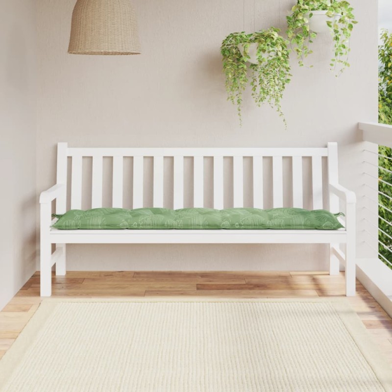 Gartenbank-Auflage Blattmuster 180x50x7 cm Oxford-Gewebe Gartenbank-Auflage Blattmuster 180x50x7 cm Oxford-Gewebe