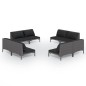 vidaXL 8-tlg. Garten-Lounge-Set mit Kissen Poly Rattan Dunkelgrau vidaXL 8-tlg. Garten-Lounge-Set mit Kissen Poly Rattan Dunkelgrau