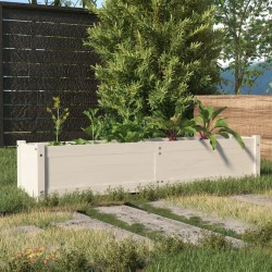 vidaXL Garten-Hochbeet Weiß 150x31x31 cm Massivholz Kiefer