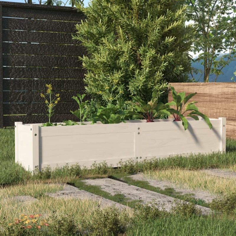 vidaXL Garten-Hochbeet Weiß 150x31x31 cm Massivholz Kiefer vidaXL Garten-Hochbeet Weiß 150x31x31 cm Massivholz Kiefer