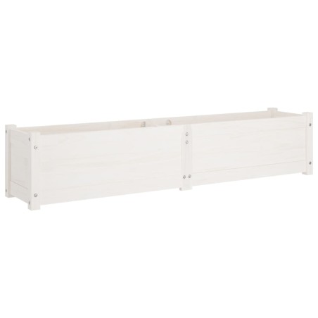 vidaXL Garten-Hochbeet Weiß 150x31x31 cm Massivholz Kiefer