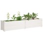 vidaXL Garten-Hochbeet Weiß 150x31x31 cm Massivholz Kiefer vidaXL Garten-Hochbeet Weiß 150x31x31 cm Massivholz Kiefer