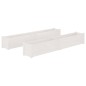vidaXL Pflanzkübel 2 Stk. Weiß 200x31x31 cm Massivholz Kiefer vidaXL Pflanzkübel 2 Stk. Weiß 200x31x31 cm Massivholz Kiefer