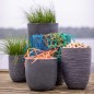 Capi Blumentopf Waste Rib 43x41 cm Grau Capi Blumentopf Waste Rib 43x41 cm Grau