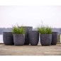 Capi Vase Waste Rib Elegant Niedrig 46x58 cm Grau Capi Vase Waste Rib Elegant Niedrig 46x58 cm Grau