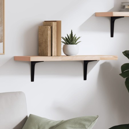 vidaXL Wandregal 60x20x2,5 cm Massivholz Buche
