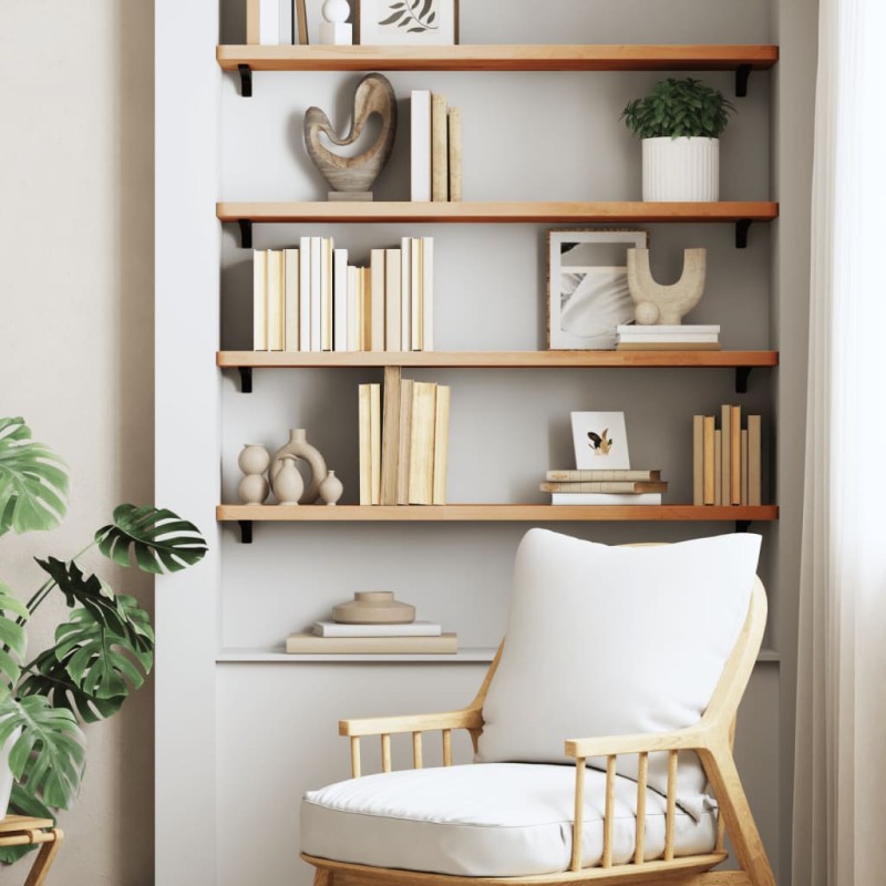 vidaXL Wandregal 100x20x2,5 cm Massivholz Buche vidaXL Wandregal 100x20x2,5 cm Massivholz Buche