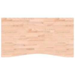 vidaXL Schreibtischplatte 110x(55-60)x1,5 cm Massivholz Buche