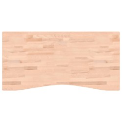 vidaXL Schreibtischplatte 110x(50-55)x2,5 cm Massivholz Buche