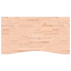 vidaXL Schreibtischplatte 110x(55-60)x2,5 cm Massivholz Buche