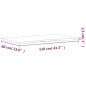 vidaXL Schreibtischplatte 110x(55-60)x2,5 cm Massivholz Buche vidaXL Schreibtischplatte 110x(55-60)x2,5 cm Massivholz Buche