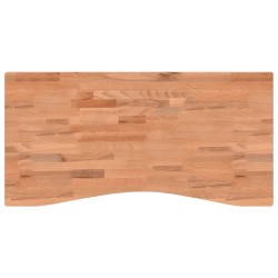 vidaXL Schreibtischplatte 100x(45-50)x1,5 cm Massivholz Buche