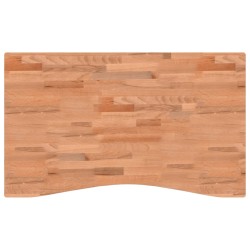 vidaXL Schreibtischplatte 100x(55-60)x2,5 cm Massivholz Buche