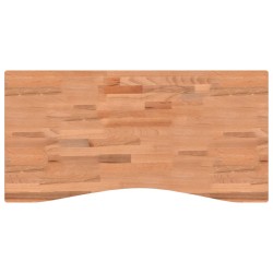 vidaXL Schreibtischplatte 100x(45-50)x2,5 cm Massivholz Buche