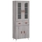 Highboard Grau Sonoma 69,5x34x180 cm Holzwerkstoff Highboard Grau Sonoma 69,5x34x180 cm Holzwerkstoff