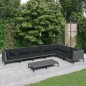 vidaXL 8-tlg. Garten-Lounge-Set mit Auflagen Poly Rattan Dunkelgrau vidaXL 8-tlg. Garten-Lounge-Set mit Auflagen Poly Rattan Dunkelgrau