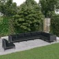 vidaXL 8-tlg. Garten-Lounge-Set mit Auflagen Poly Rattan Dunkelgrau vidaXL 8-tlg. Garten-Lounge-Set mit Auflagen Poly Rattan Dunkelgrau