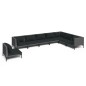vidaXL 8-tlg. Garten-Lounge-Set mit Auflagen Poly Rattan Dunkelgrau vidaXL 8-tlg. Garten-Lounge-Set mit Auflagen Poly Rattan Dunkelgrau
