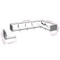 vidaXL 8-tlg. Garten-Lounge-Set mit Auflagen Poly Rattan Dunkelgrau vidaXL 8-tlg. Garten-Lounge-Set mit Auflagen Poly Rattan Dunkelgrau