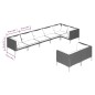 vidaXL 8-tlg. Garten-Lounge-Set mit Kissen Poly Rattan Dunkelgrau vidaXL 8-tlg. Garten-Lounge-Set mit Kissen Poly Rattan Dunkelgrau