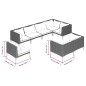 vidaXL 8-tlg. Garten-Lounge-Set mit Kissen Poly Rattan Dunkelgrau vidaXL 8-tlg. Garten-Lounge-Set mit Kissen Poly Rattan Dunkelgrau