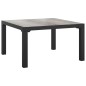 4-tlg. Garten-Lounge-Set Schwarz und Grau Poly Rattan 4-tlg. Garten-Lounge-Set Schwarz und Grau Poly Rattan
