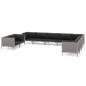 vidaXL 10-tlg. Garten-Lounge-Set mit Auflagen Poly Rattan Dunkelgrau vidaXL 10-tlg. Garten-Lounge-Set mit Auflagen Poly Rattan Dunkelgrau