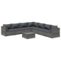 vidaXL 8-tlg. Garten-Lounge-Set mit Kissen Poly Rattan Grau vidaXL 8-tlg. Garten-Lounge-Set mit Kissen Poly Rattan Grau