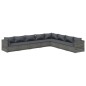 vidaXL 8-tlg. Garten-Lounge-Set mit Kissen Poly Rattan Grau vidaXL 8-tlg. Garten-Lounge-Set mit Kissen Poly Rattan Grau