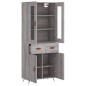 Highboard Grau Sonoma 69,5x34x180 cm Holzwerkstoff Highboard Grau Sonoma 69,5x34x180 cm Holzwerkstoff