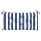 vidaXL Gartenbank-Auflage Blau&Weiß Gestreift 110x50x7 cm Stoff vidaXL Gartenbank-Auflage Blau&Weiß Gestreift 110x50x7 cm Stoff