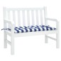 vidaXL Gartenbank-Auflage Blau&Weiß Gestreift 110x50x7 cm Stoff vidaXL Gartenbank-Auflage Blau&Weiß Gestreift 110x50x7 cm Stoff