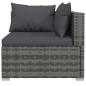 vidaXL 7-tlg. Garten-Lounge-Set mit Kissen Poly Rattan Grau vidaXL 7-tlg. Garten-Lounge-Set mit Kissen Poly Rattan Grau