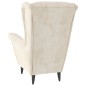 vidaXL Ohrensessel mit Hocker Creme Samt vidaXL Ohrensessel mit Hocker Creme Samt