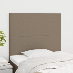 vidaXL Kopfteile 2 Stk. Taupe 100x5x78/88 cm Stoff
