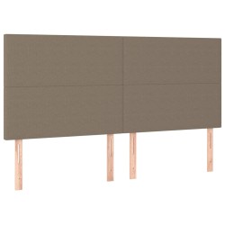 vidaXL Kopfteile 4 Stk. Taupe 100x5x78/88 cm Stoff