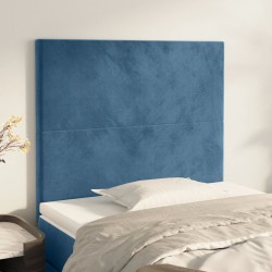 vidaXL Kopfteile 2 Stk. Dunkelblau 90x5x78/88 cm Samt