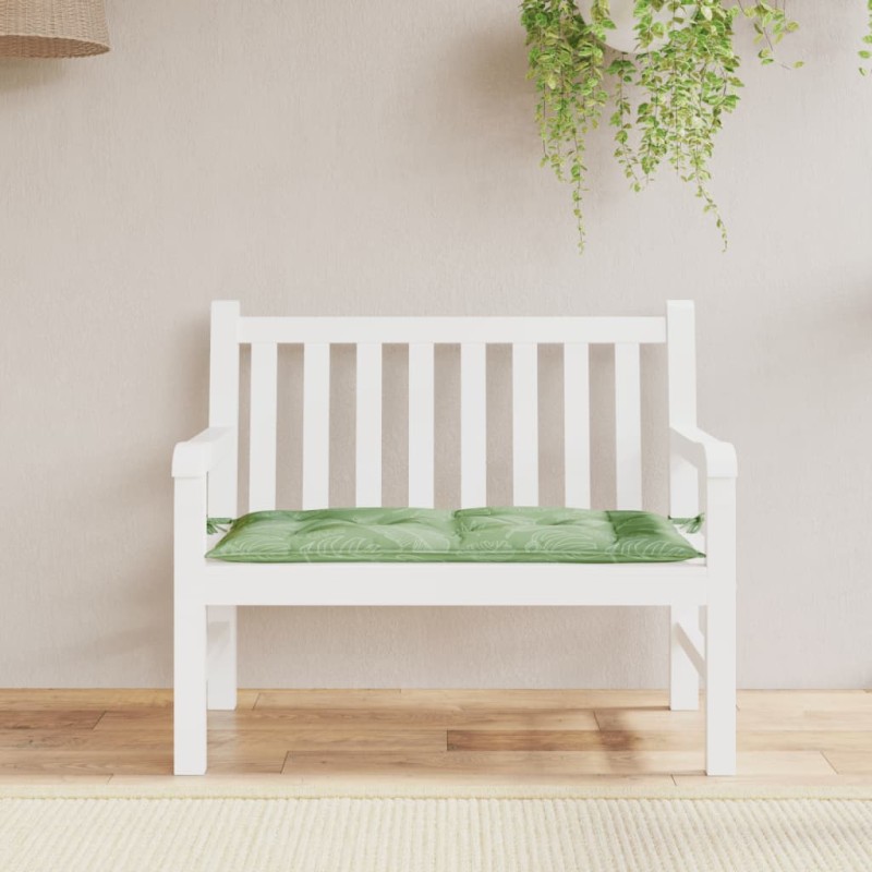 Gartenbank-Auflage Blattmuster 100x50x7 cm Oxford-Gewebe Gartenbank-Auflage Blattmuster 100x50x7 cm Oxford-Gewebe