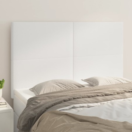 vidaXL Kopfteile 4 Stk. Weiß 72x5x78/88 cm Kunstleder
